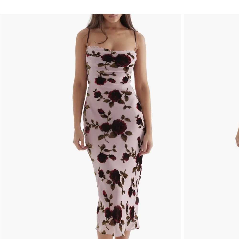 Azura Floral Devore Strapless Midi Dress
HOUSE OF CB
